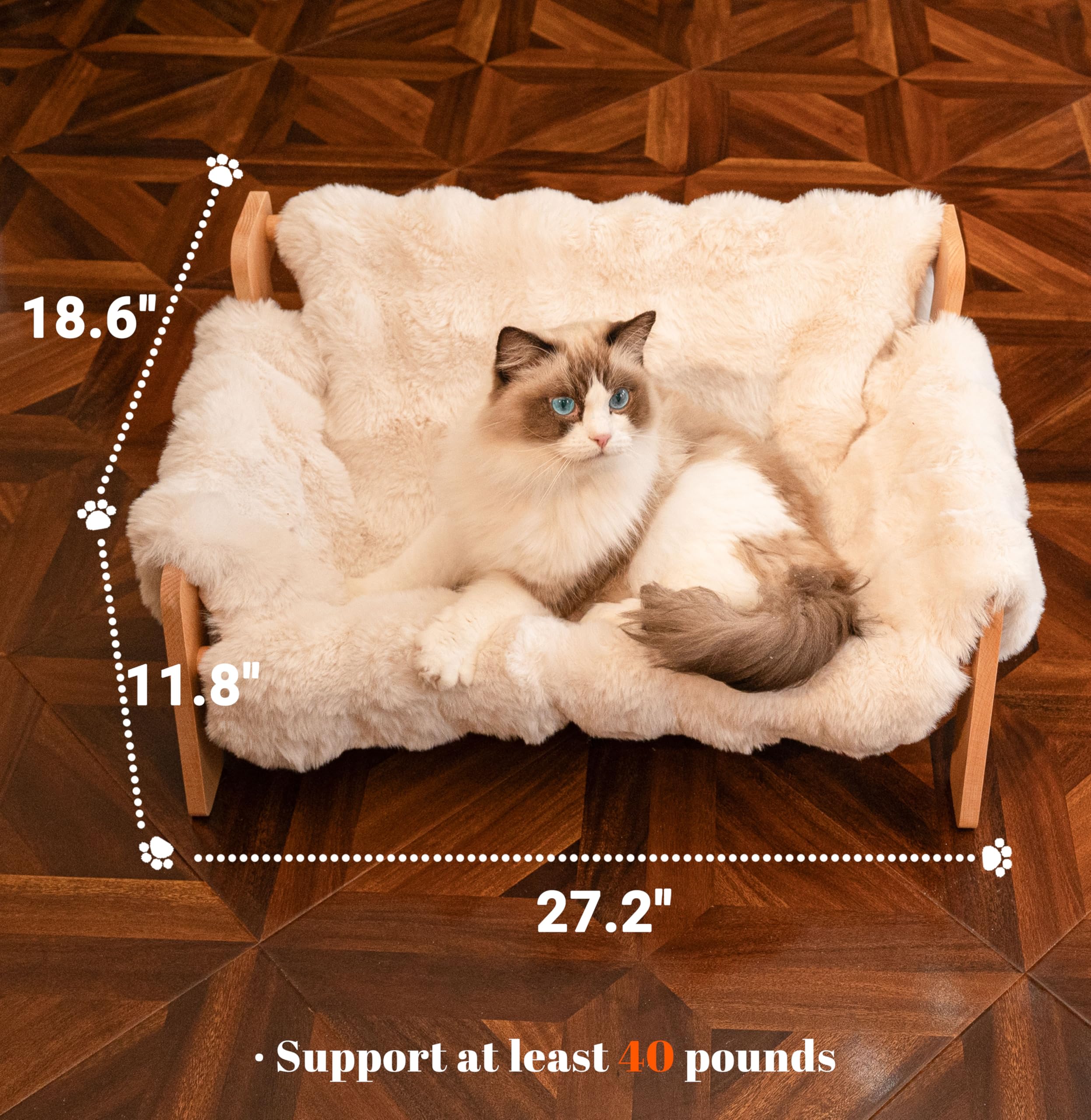 CHEERHOME PETS cat couch dimensions fit small to medium pets.