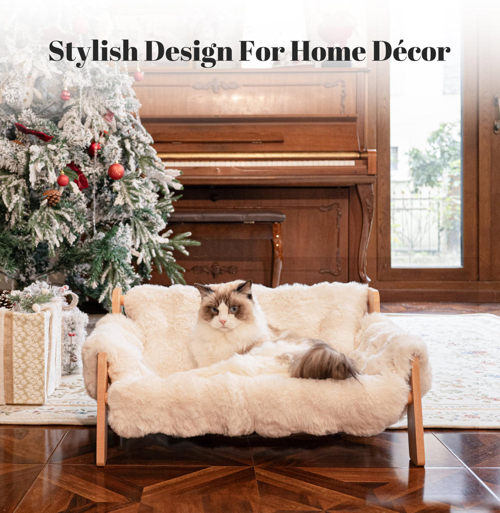CHEERHOME PETS elevated cat couch bed soft cushion for easy cleaning and comfort.