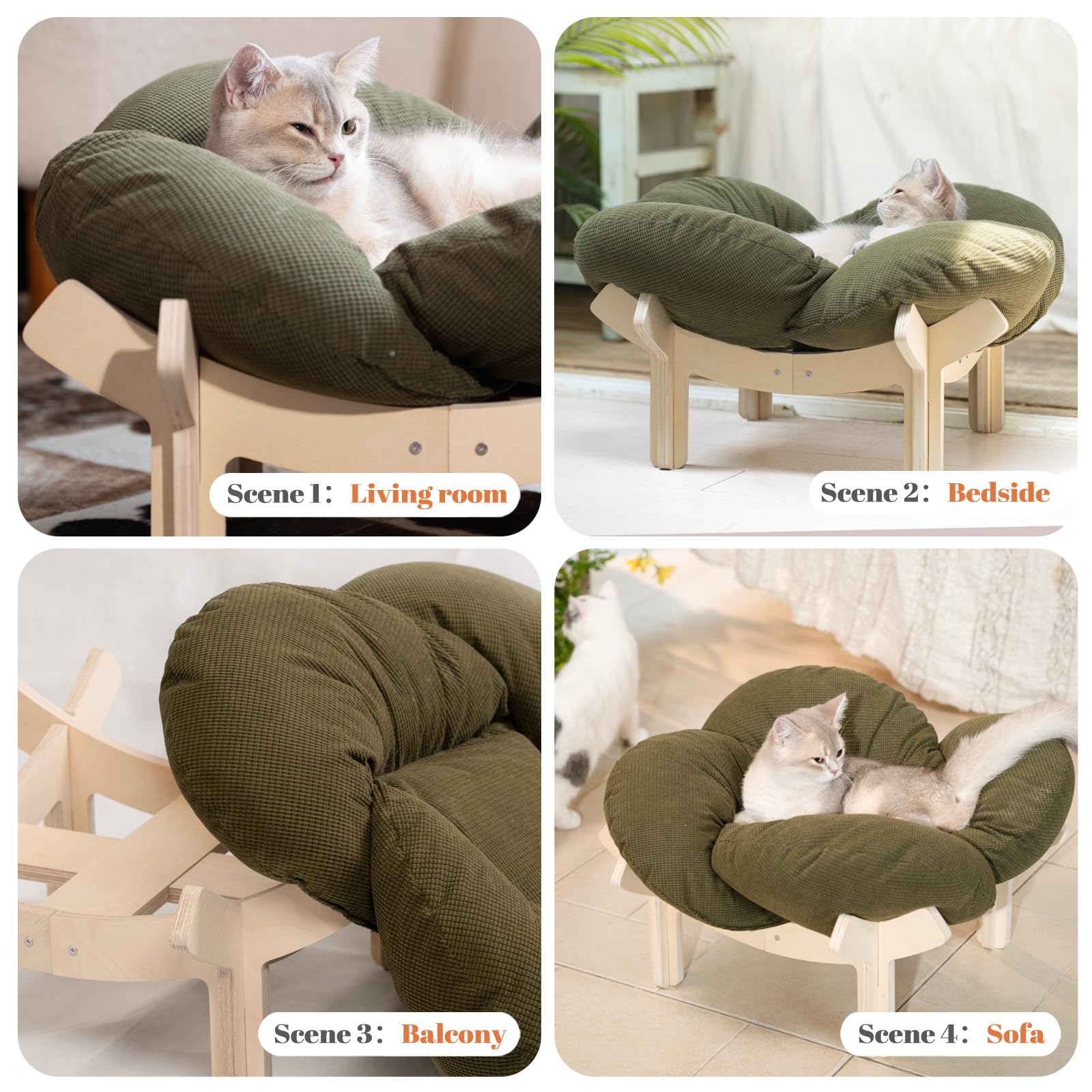 CHEERHOME PETS green-contemporary-cat-furniture blends with modern home decor.