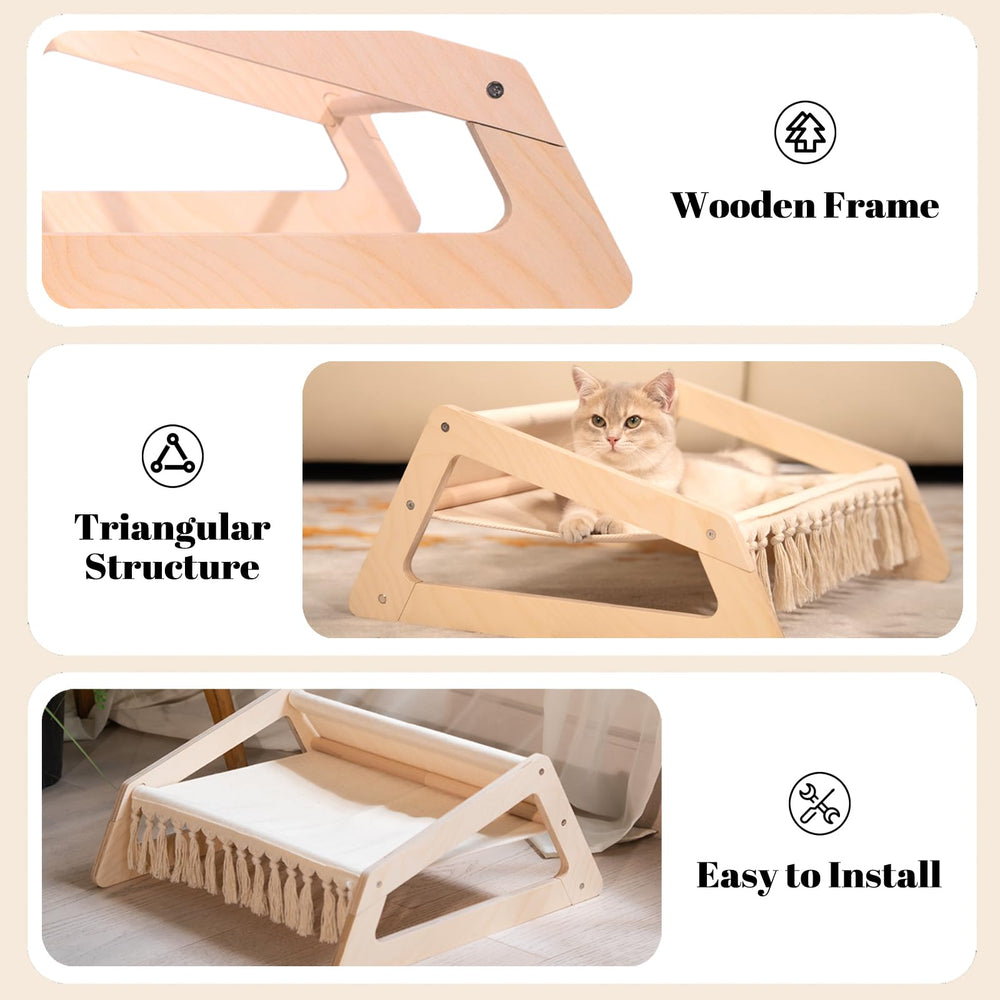 CHEERHOME PETS hand-stitched-tassels-boho adds stylish pet furniture vibe.