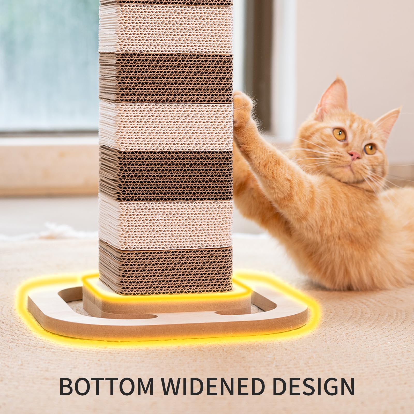CHEERHOME PETS kiln-dried cardboard texture offers durable use