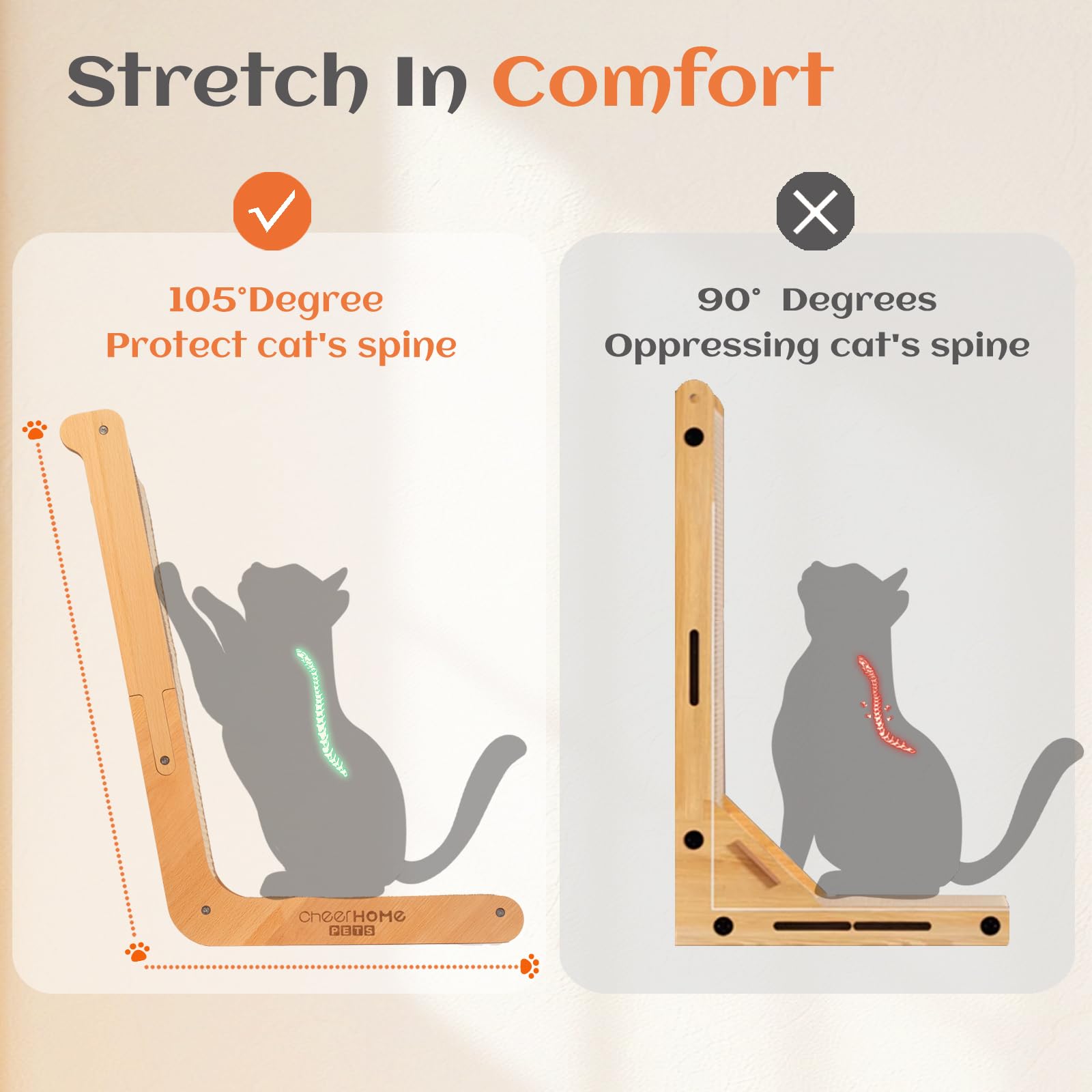 CHEERHOME PETS L-shaped scratcher corner design guards furniture