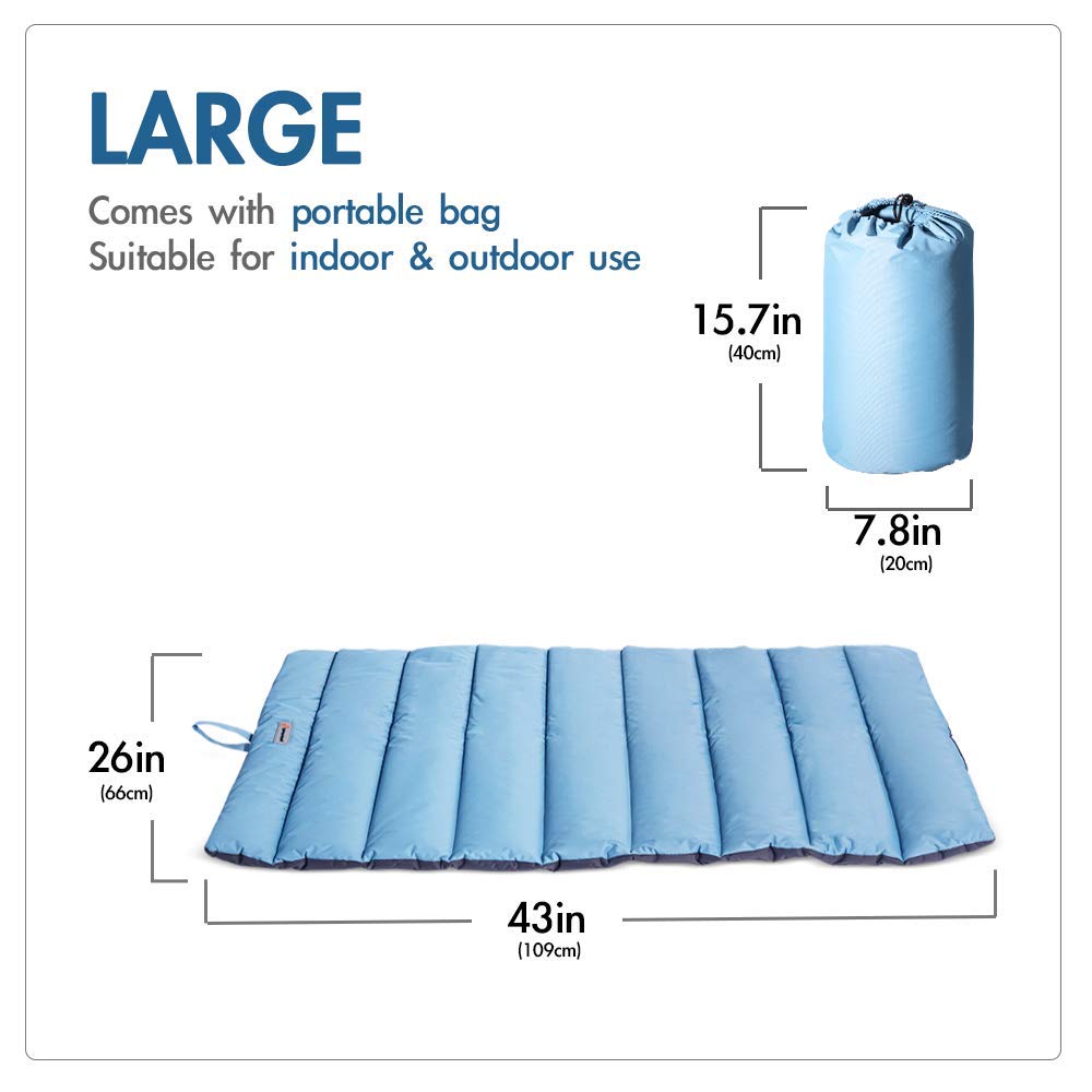 CHEERHUNTING outdoor dog bed large 43x26 inches suits medium and large dogs comfortably.