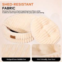 CHEERPALS cat bed non-slip base—secure lounging on wood or tile floors.