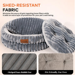 CHEERPALS cat bed features a non-slip base for stable lounging on floors