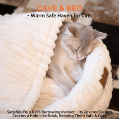 CHEERPALS cat bed plush closeup—ultra-soft fabric for relaxed lounging.