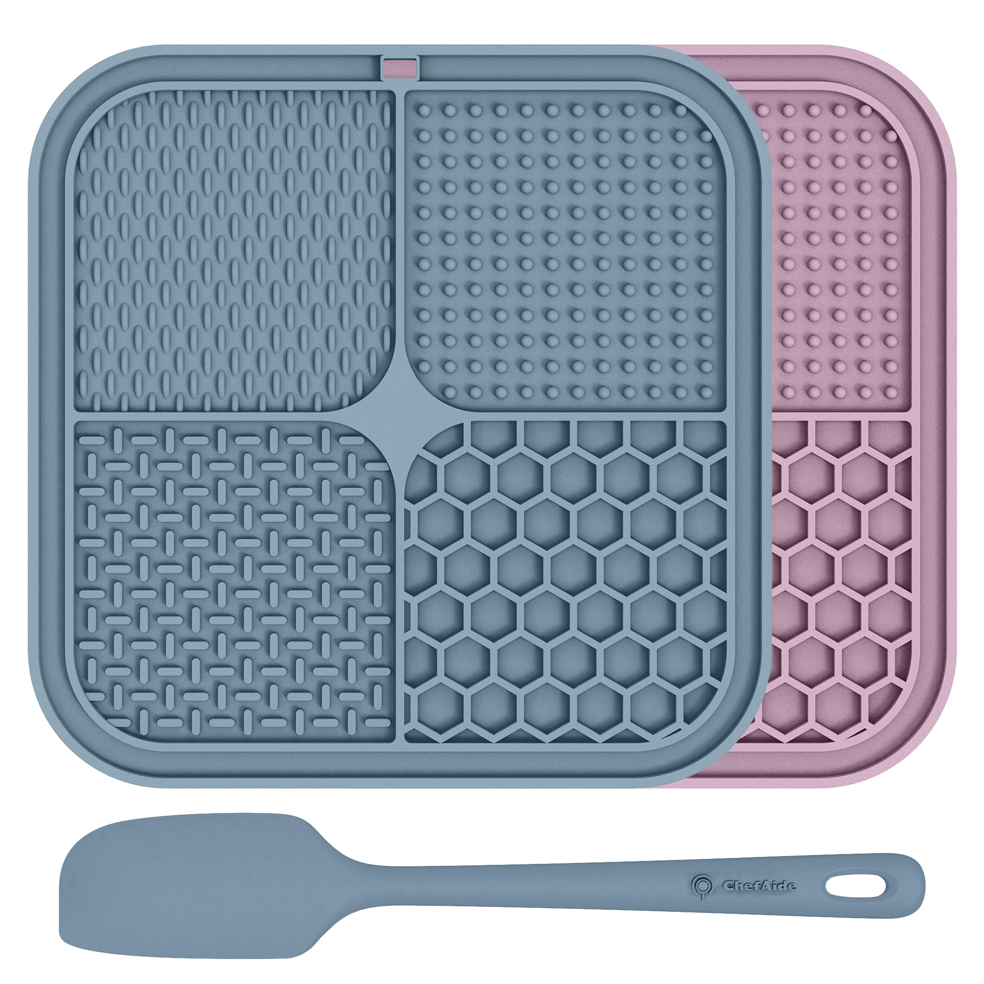 ChefAide 2pack lick mat for dogs and cats ready for slow feeding and enrichment.