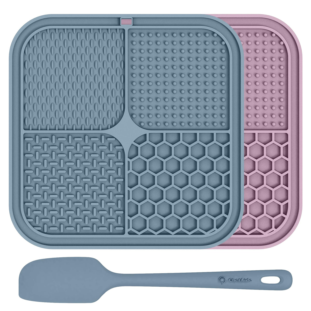 ChefAide 2pack lick mat for dogs and cats ready for slow feeding and enrichment.