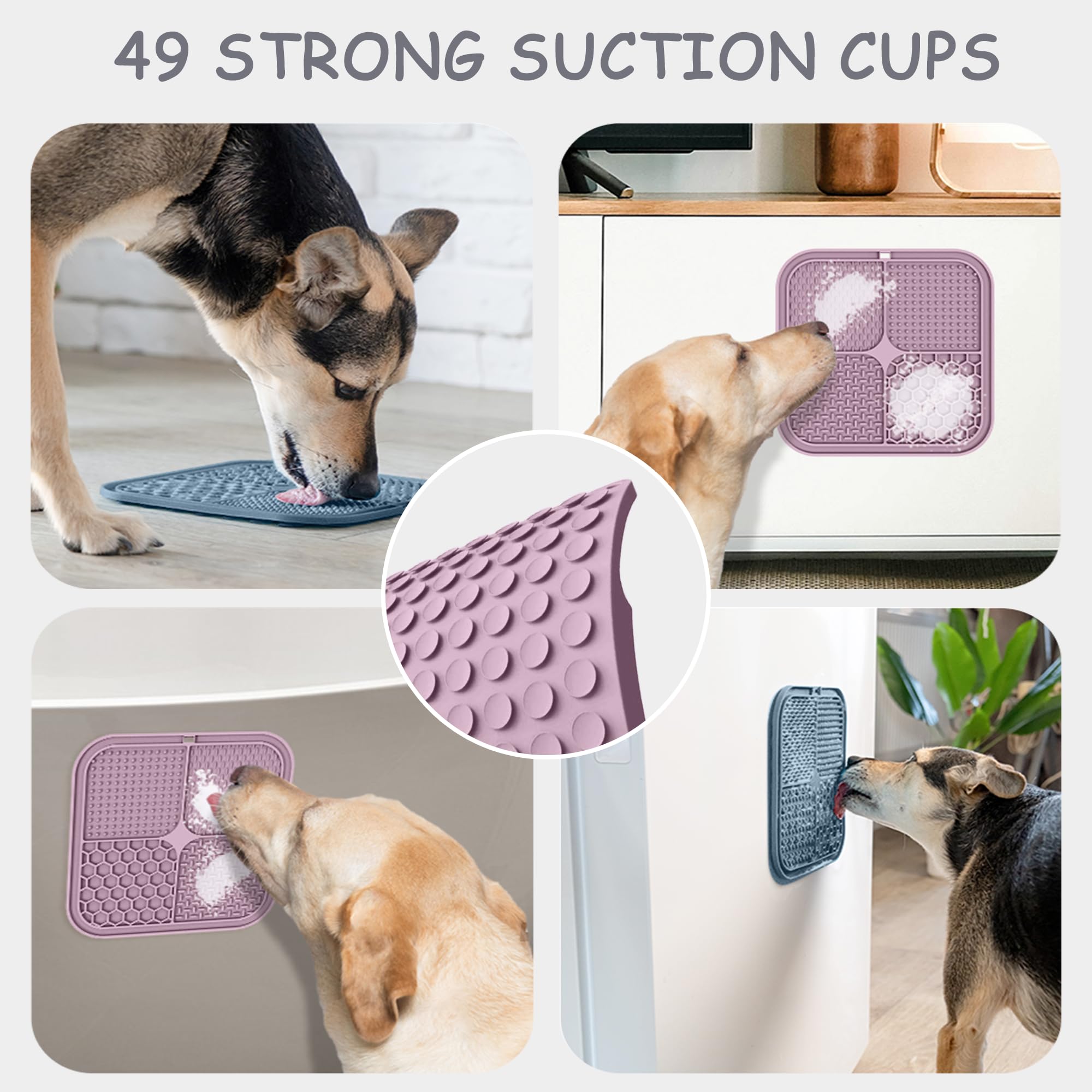 ChefAide lick mat textured surfaces offer varied licking experiences.