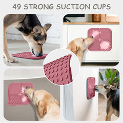 ChefAide lick mat being cleaned in dishwasher for easy cleanup.