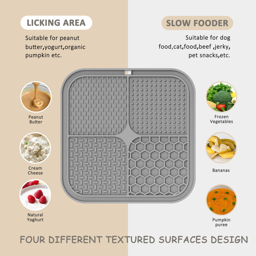 Chefaide lick mat designed for freezer and microwave use for quick prep.