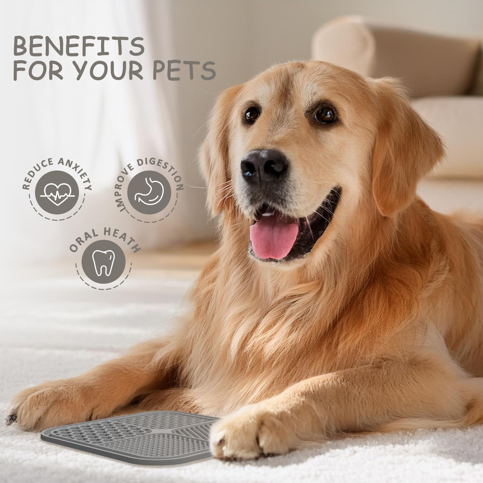 Chefaide lick mat's slow-feeding design supports mindful eating and digestion.
