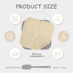 Chefaide lick mat with four textured surfaces for varied treats and licking interest.