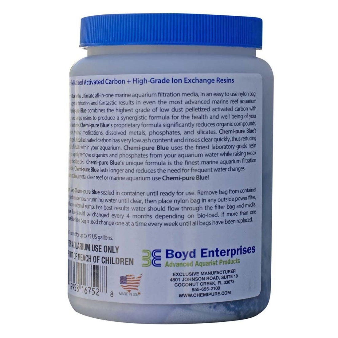 Chemi Pure Blue filtration media improving water clarity and fish-friendly conditions