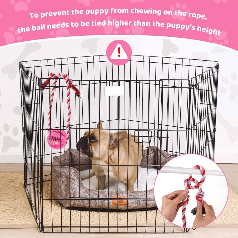 ChengFu crate-training aid pink helps ease puppy anxiety during alone time.