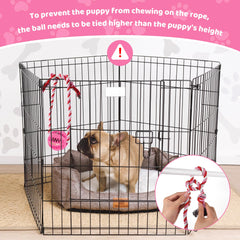 ChengFu crate-training aid pink helps ease puppy anxiety during alone time.