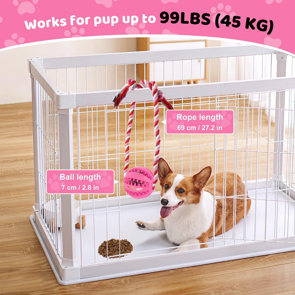 ChengFu interactive dog toy rope pink increases playtime during crate training.