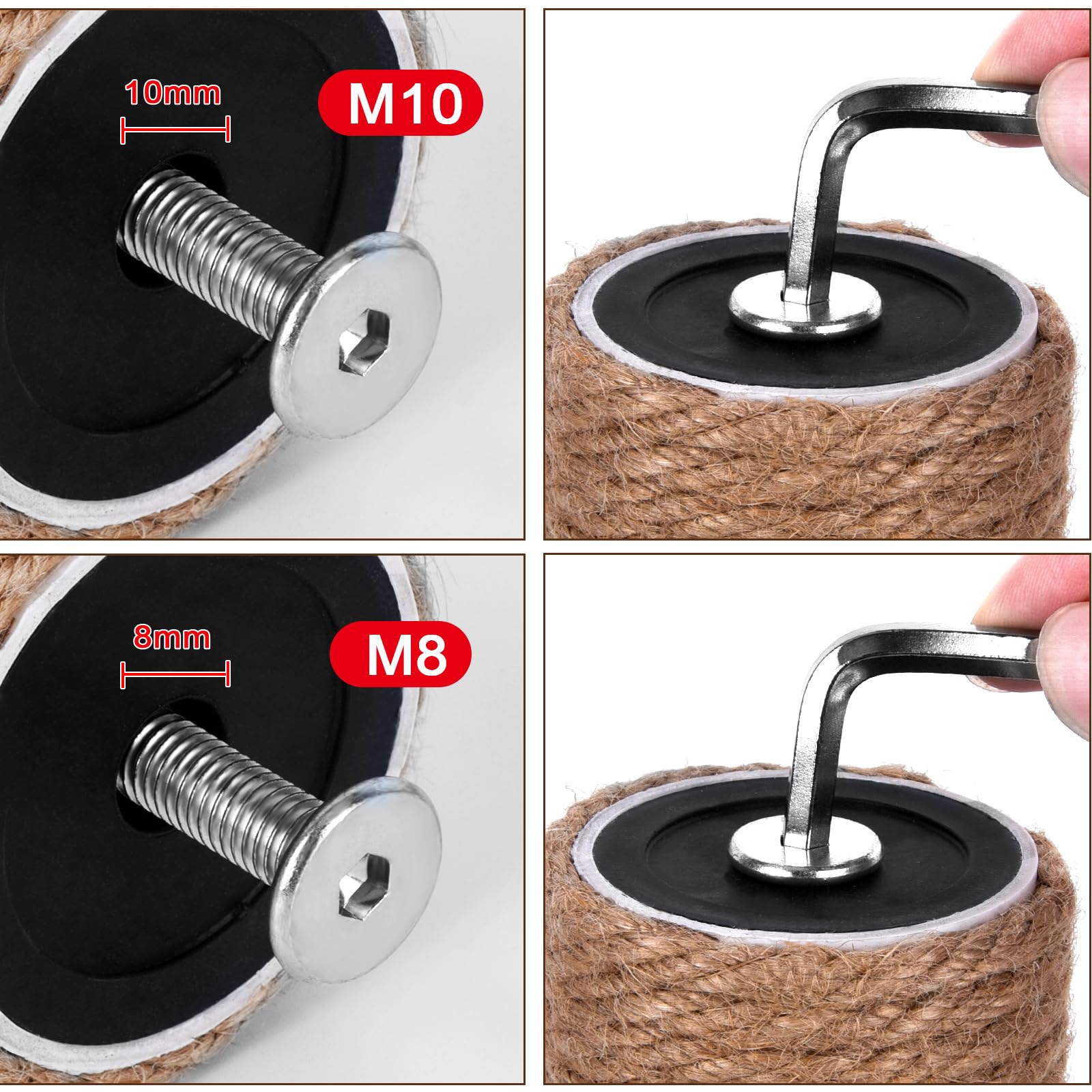 ChengFu M8 screw for cat post—stable, securement during play.