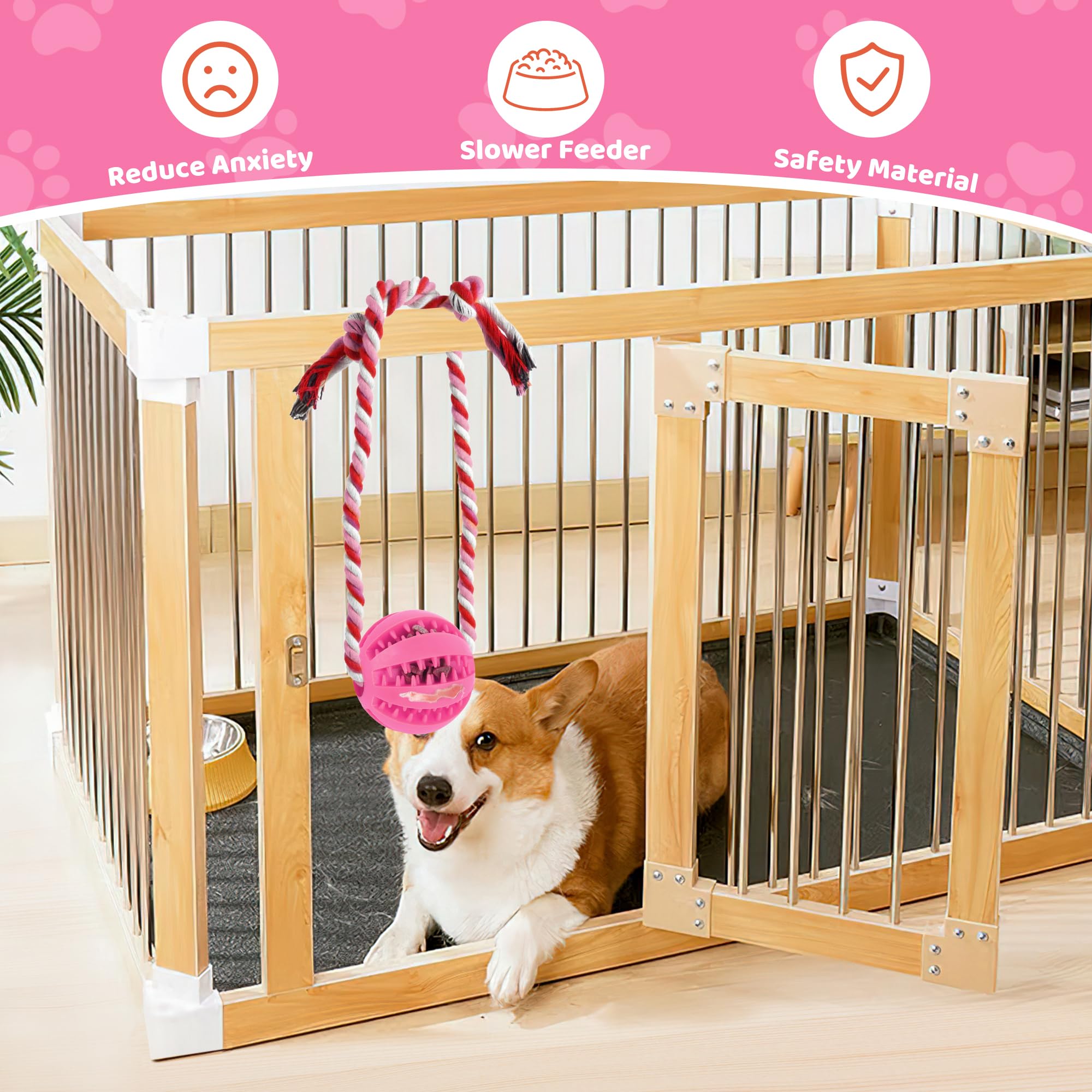 ChengFu pink enrichment toy for slow feeding and mental exercise.