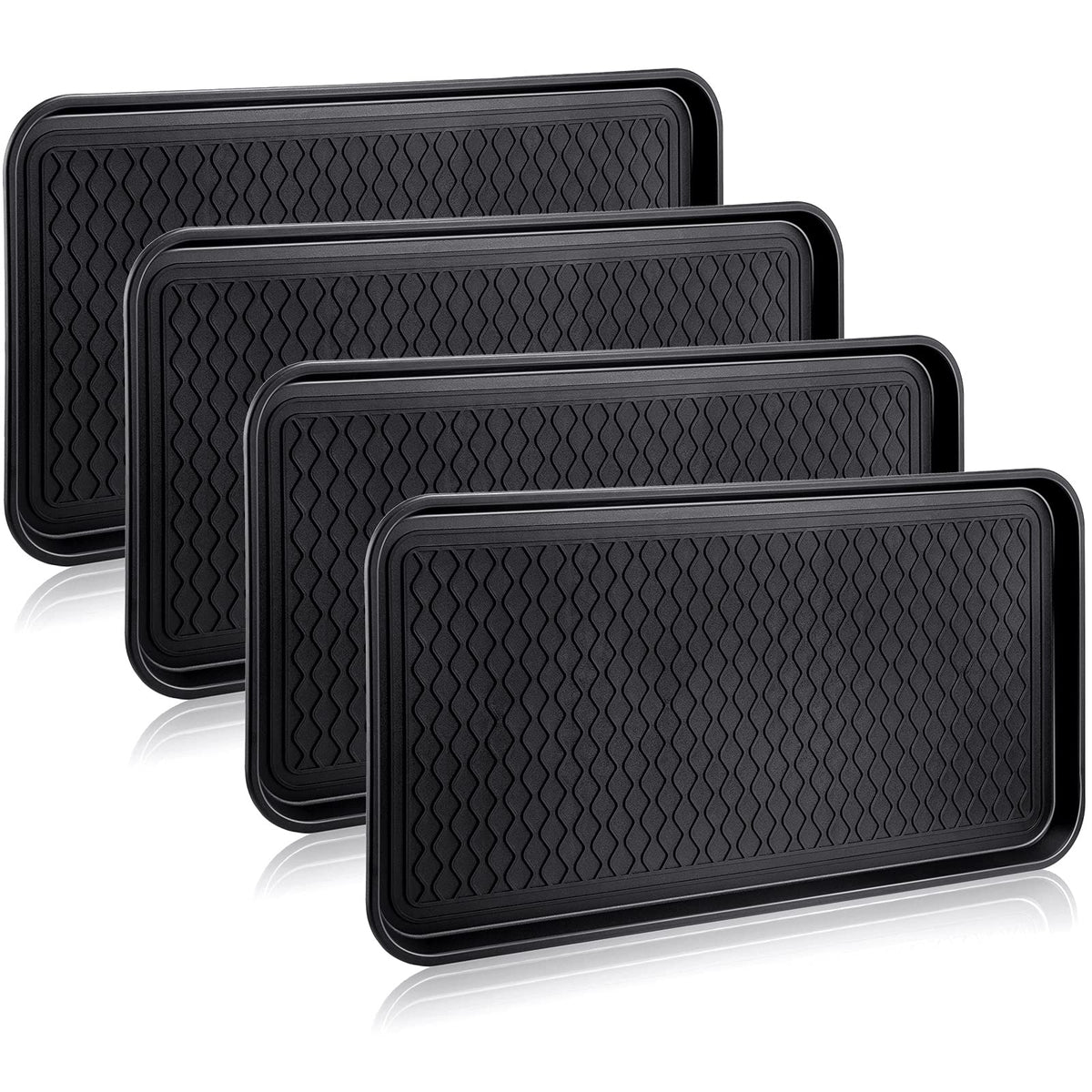 CHENGU boot tray entryway four-piece set keeps footwear organized and protected.
