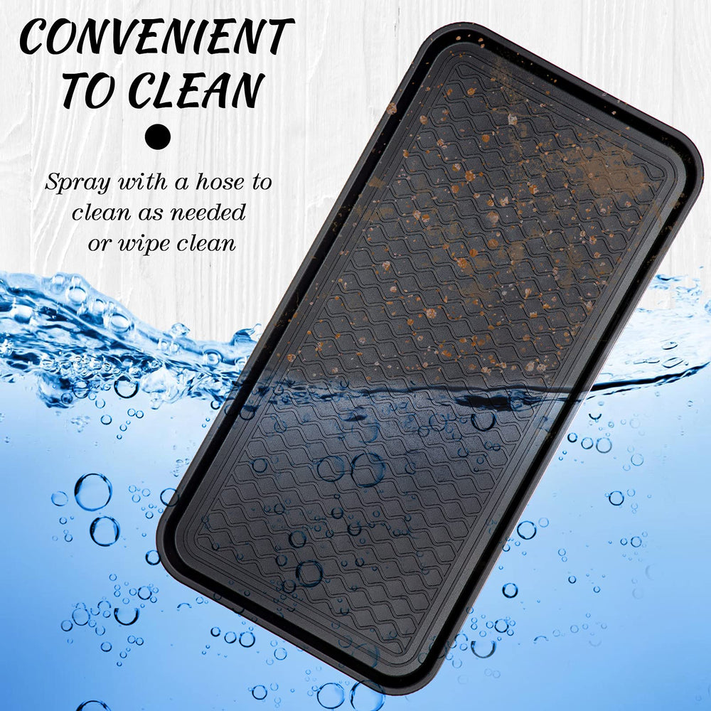 CHENGU multi-purpose mat for foyer doubles as mud and dirt shield.