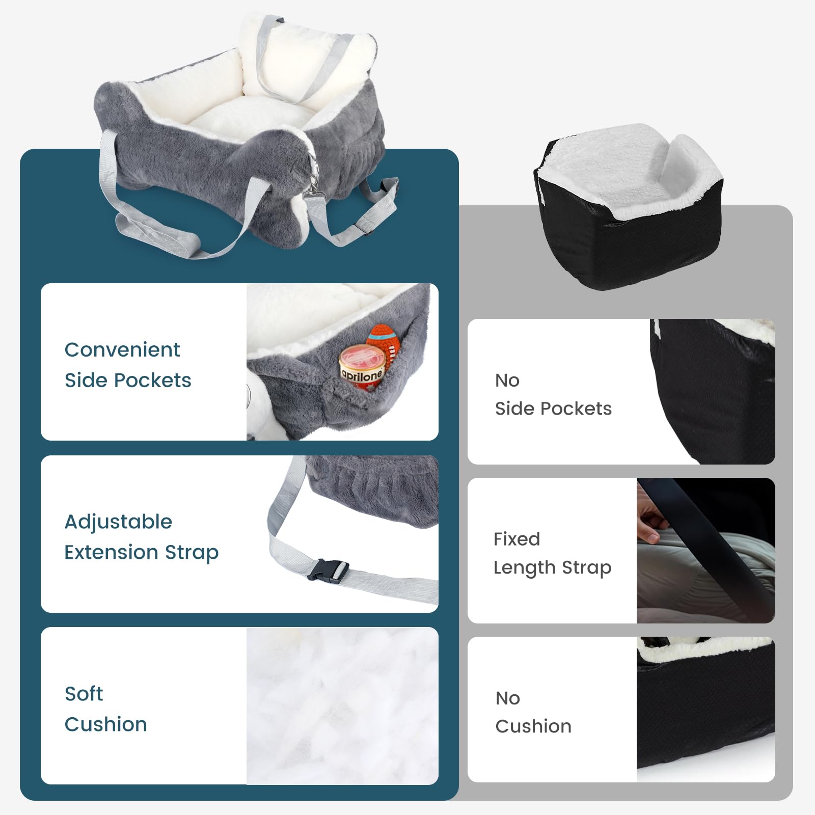 CHENOVE dog car seat in-car installation for quick setup