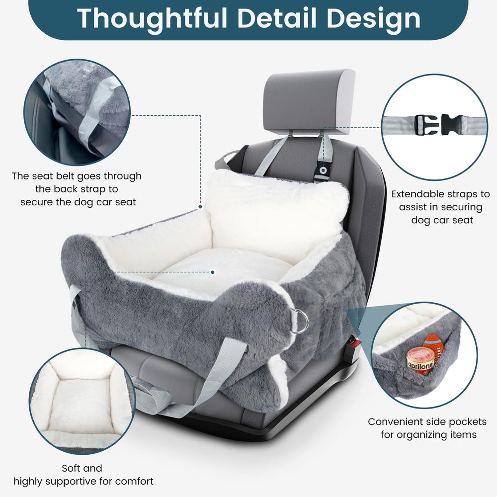CHENOVE dog car seat non-slip bottom provides stable travel