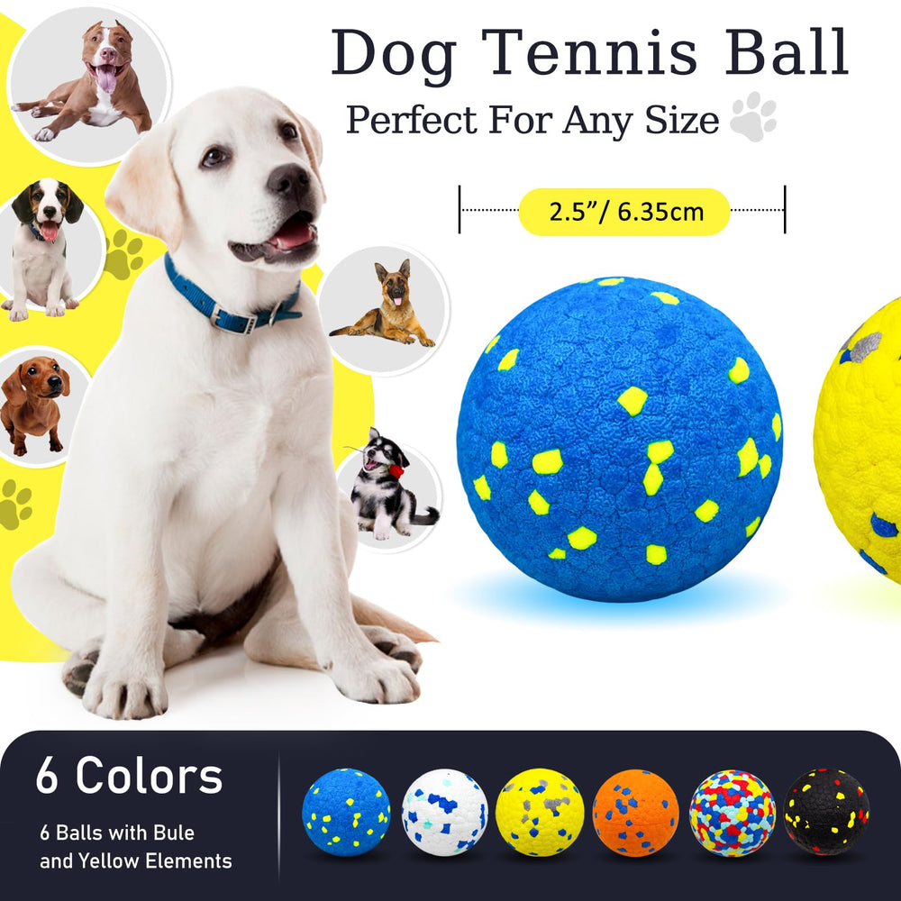 CHEODIN dog balls blue-yellow texture close-up highlighting playful texture for teething.