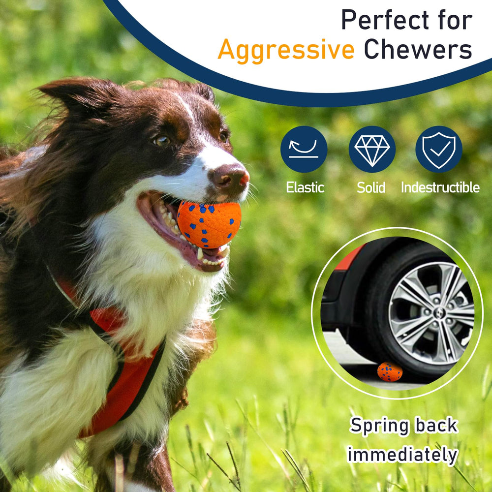 CHEODIN dog balls floating on water showing water-friendly fetch fun for pups.