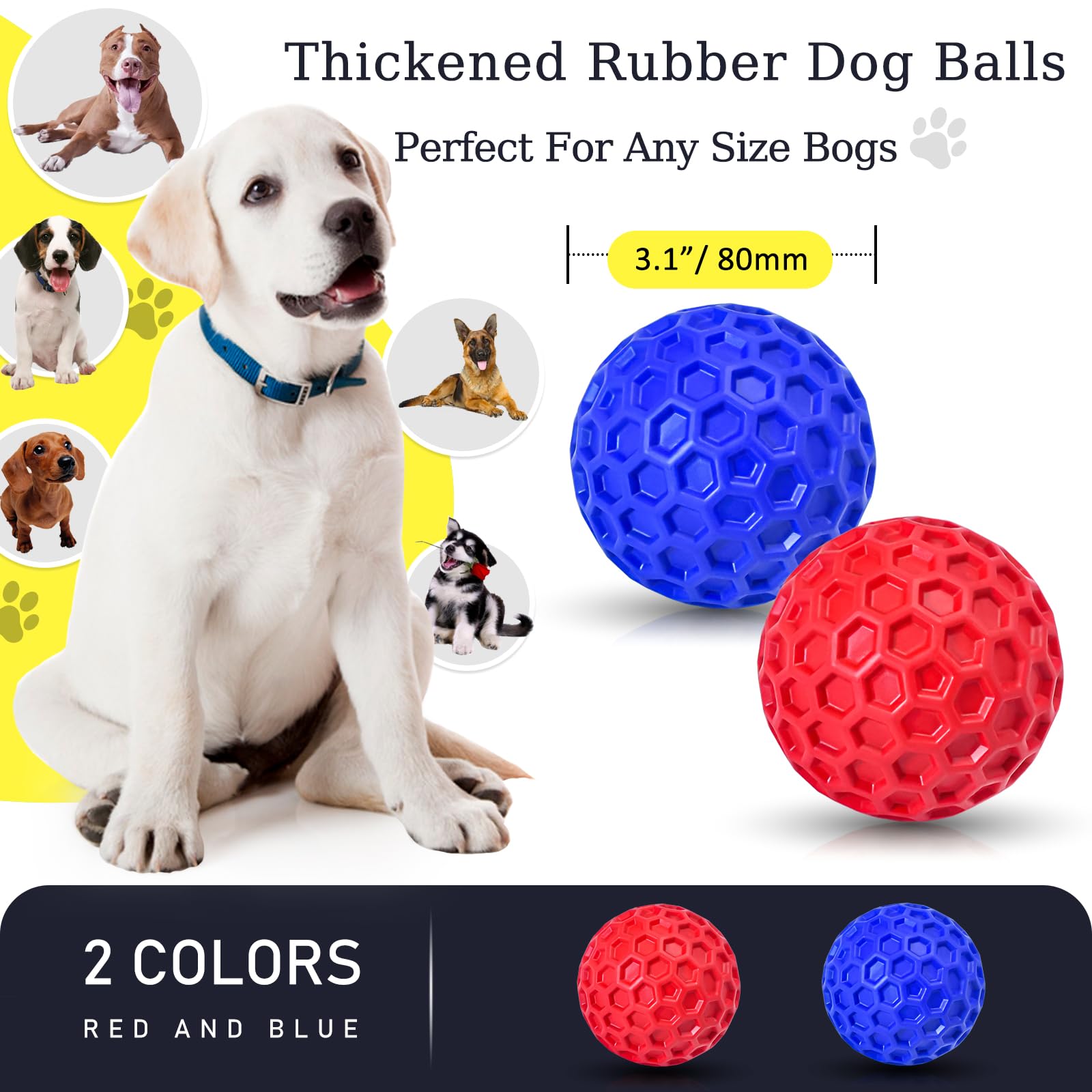 Cheodin two-pack dog balls for backup and double the fun during fetch.