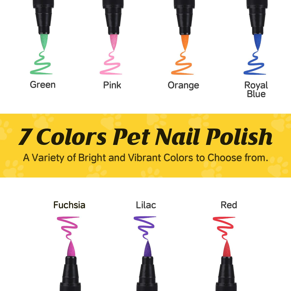 Cherocito dog nail polish pens soft brush enables precise small-area application