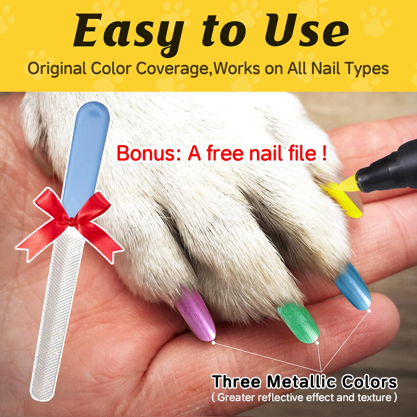 Cherocito metallic tones nail polish for standout pet nails.