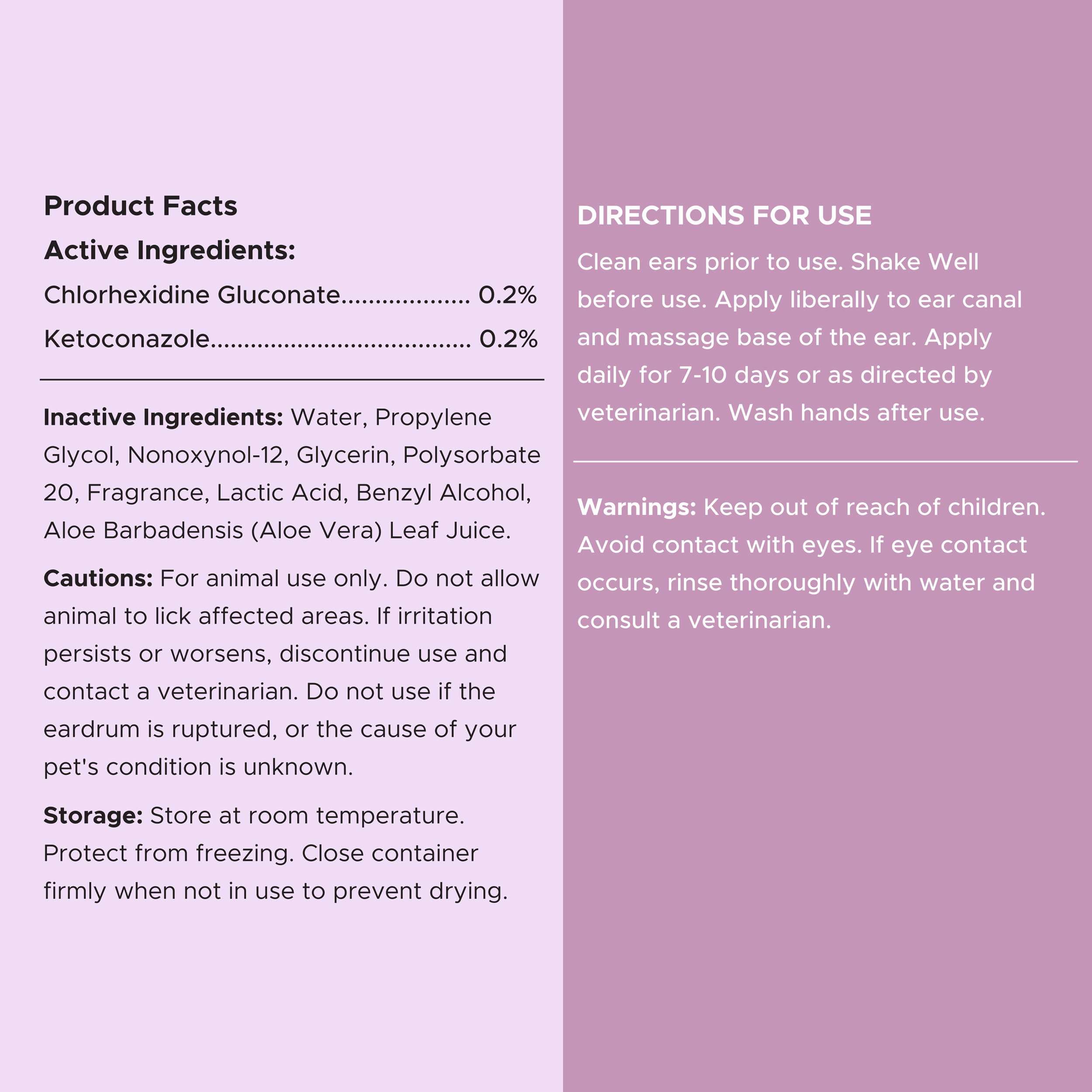 Chew Heal Labs daily-use routine image depicts 7-10 day treatment window for ears.