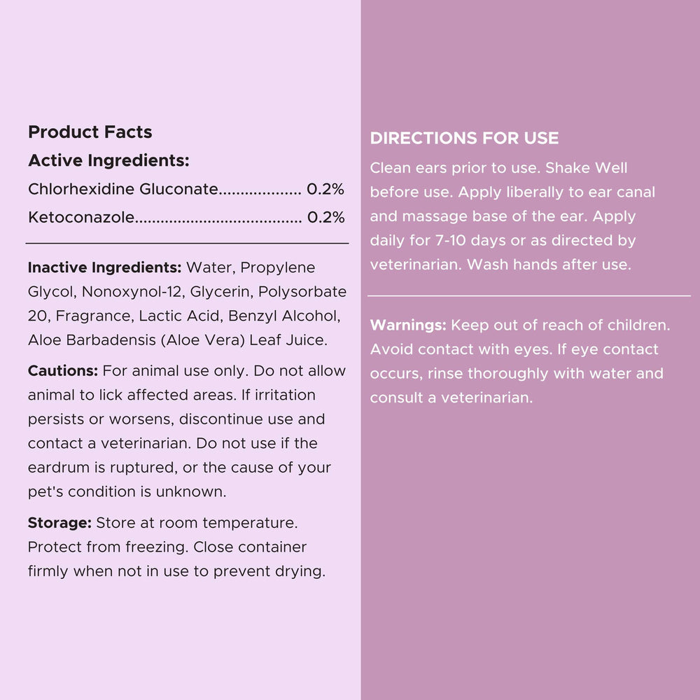 Chew Heal Labs daily-use routine image depicts 7-10 day treatment window for ears.