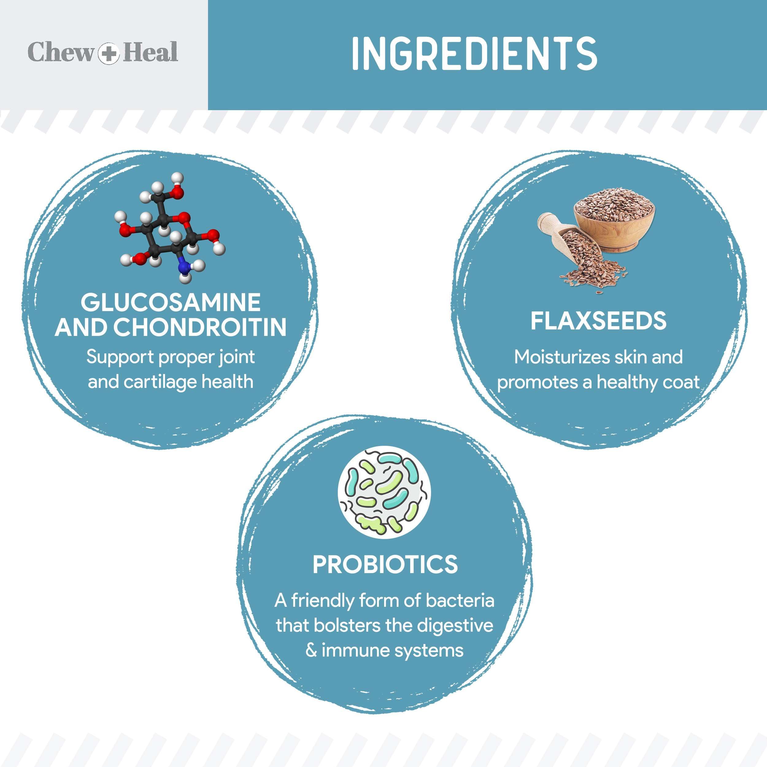 Chew + Heal Labs dog powder scoop enables easy meal mixing.