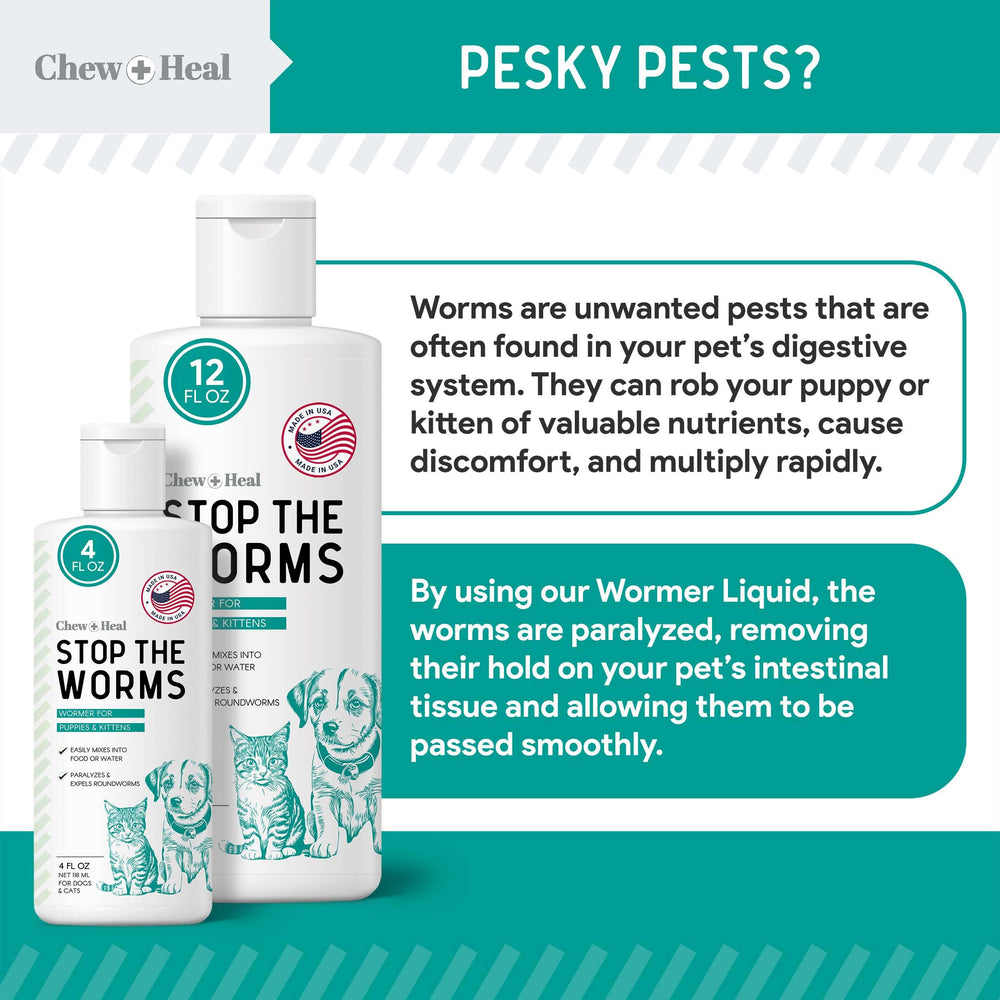 Chew + Heal Labs four-ounce bottle ready for home use.