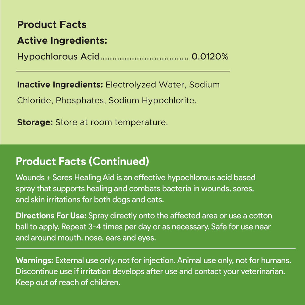 Chew + Heal Labs dog-care scene with spray illustrating convenient, non-toxic wound support.