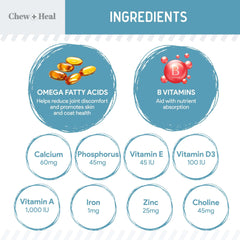 Chew + Heal Labs joint-support glucosamine highlights mobility support.