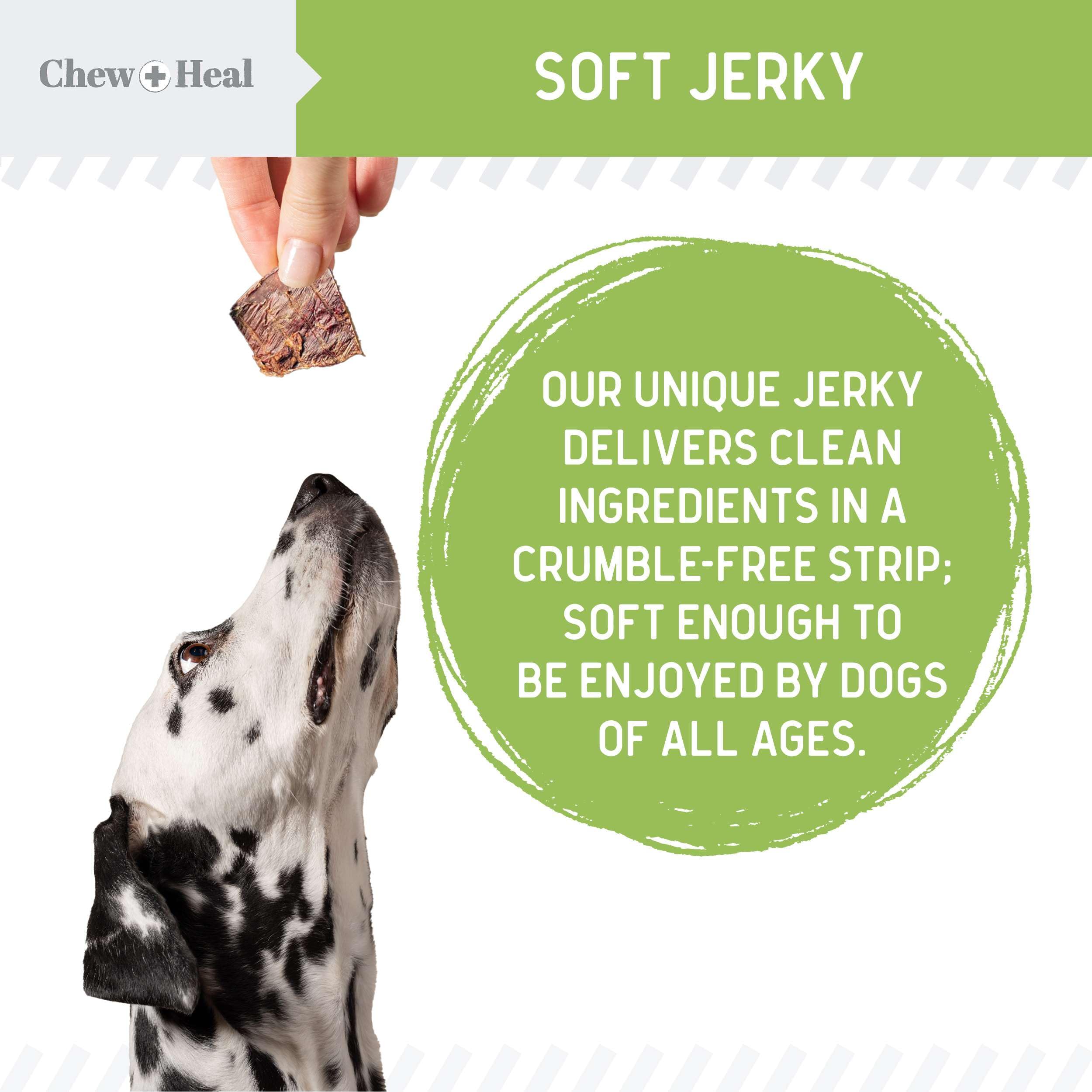 Chew + Heal Labs 5 oz bag for easy portion control and on-the-go snacking