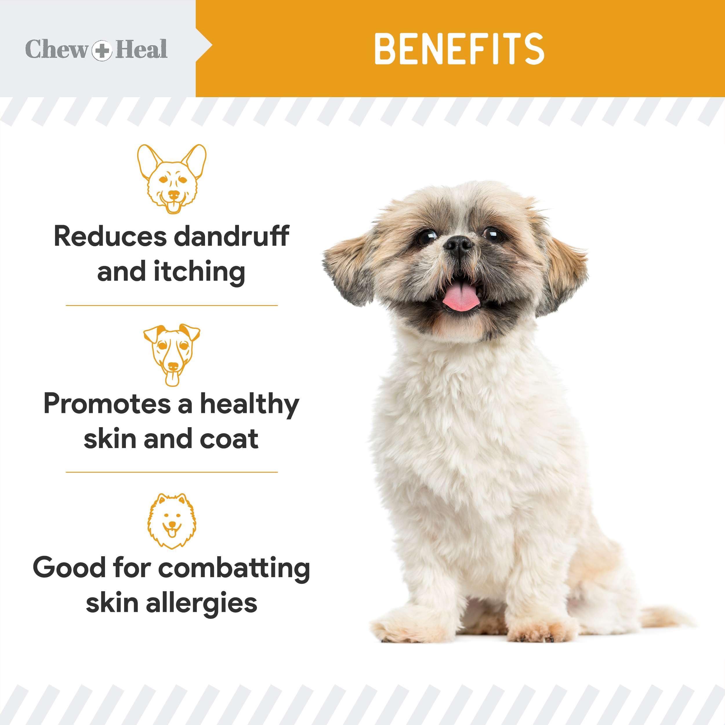 Chew + Heal Labs Salmon Oil measuring scoop ensures precise dosage