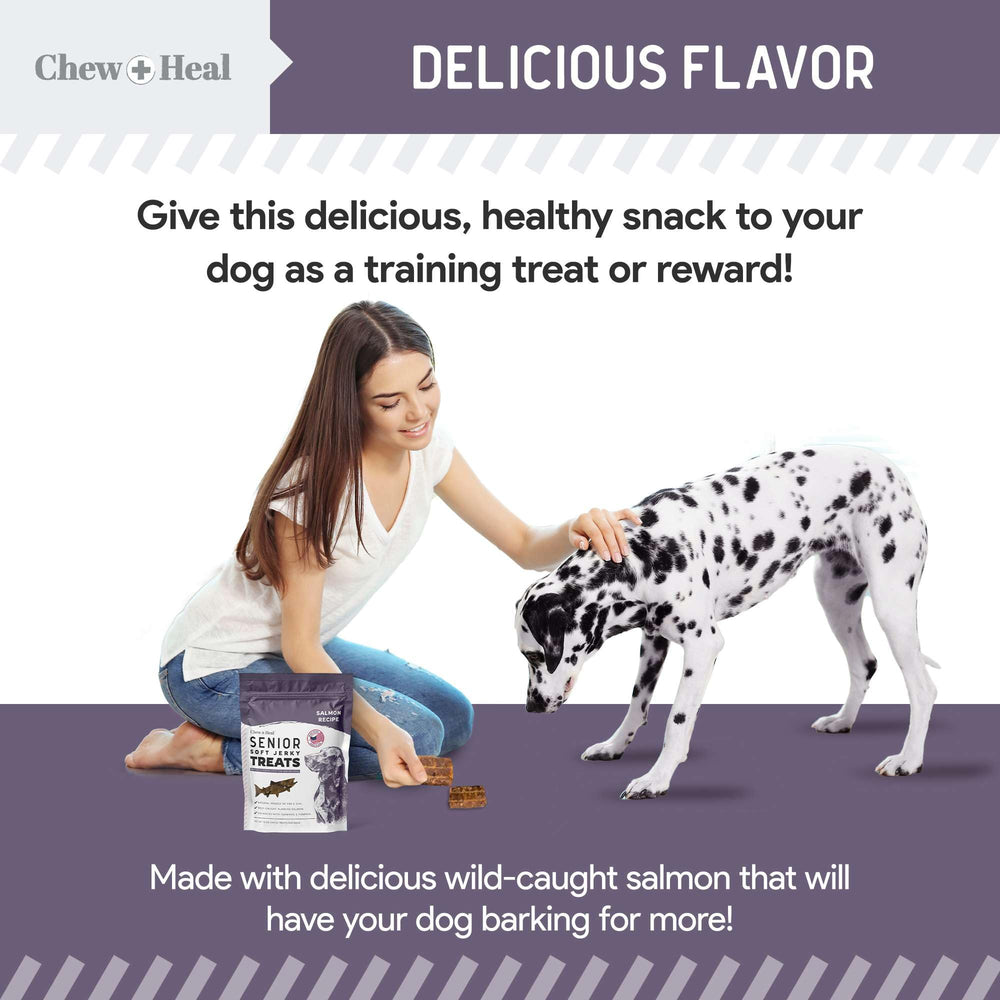 Chew + Heal Labs USA-made dog treats crafted with high-quality ingredients.