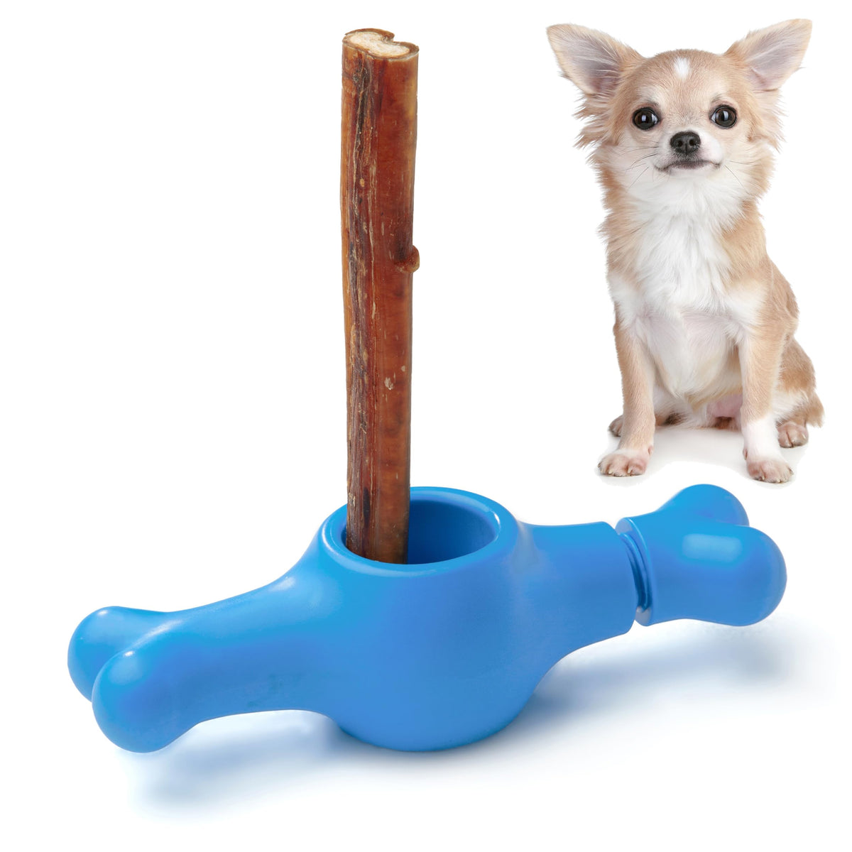 ChewEasy seesaw-handle-small: curved grip aids paw handling during safe chew sessions
