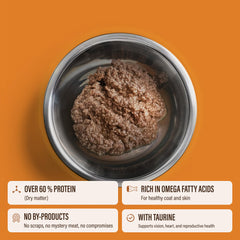 Chewer's Joy tuna-salmon can, protein-packed option for grain-free meals.