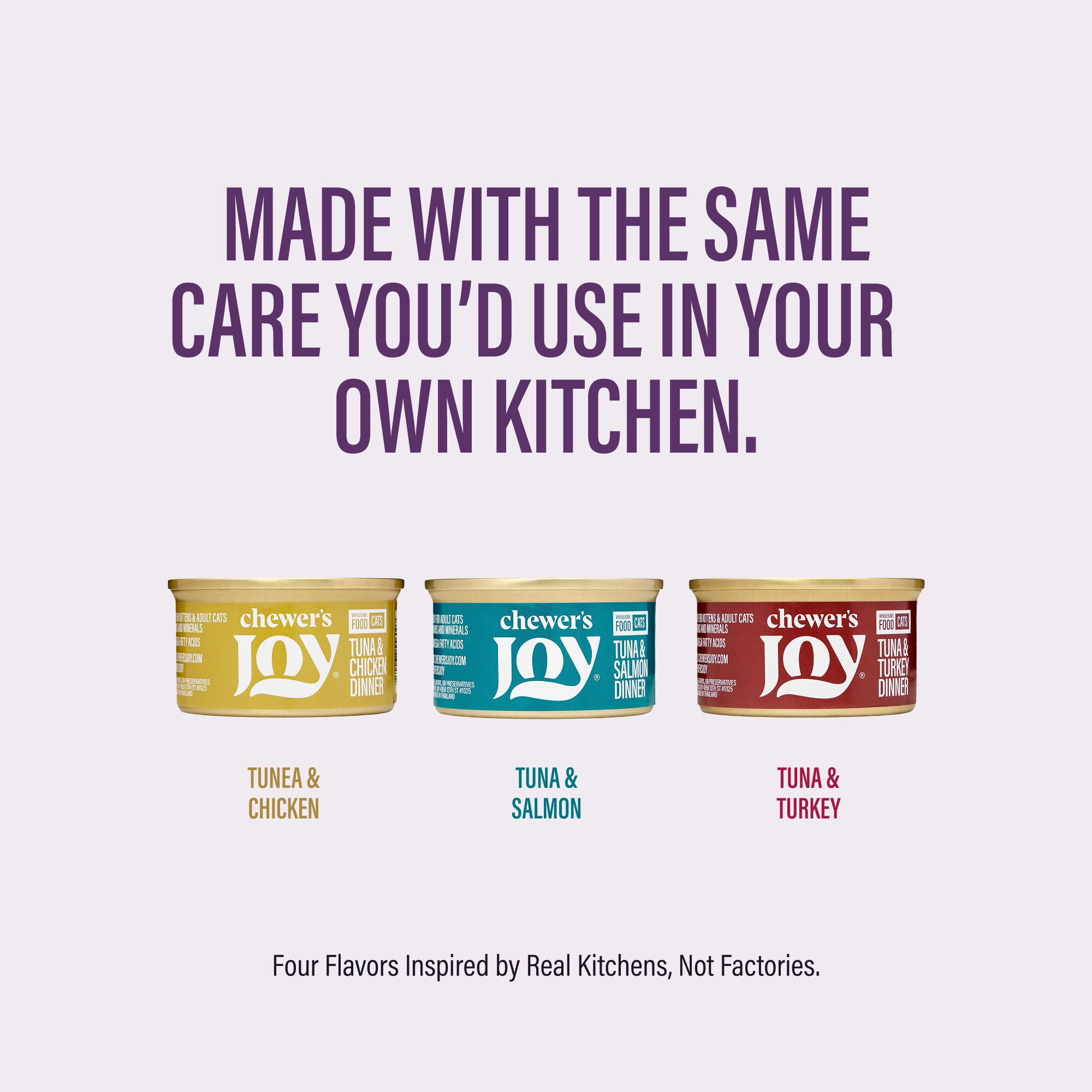 Chewer's Joy tuna-turkey can for balanced, enticing meals.