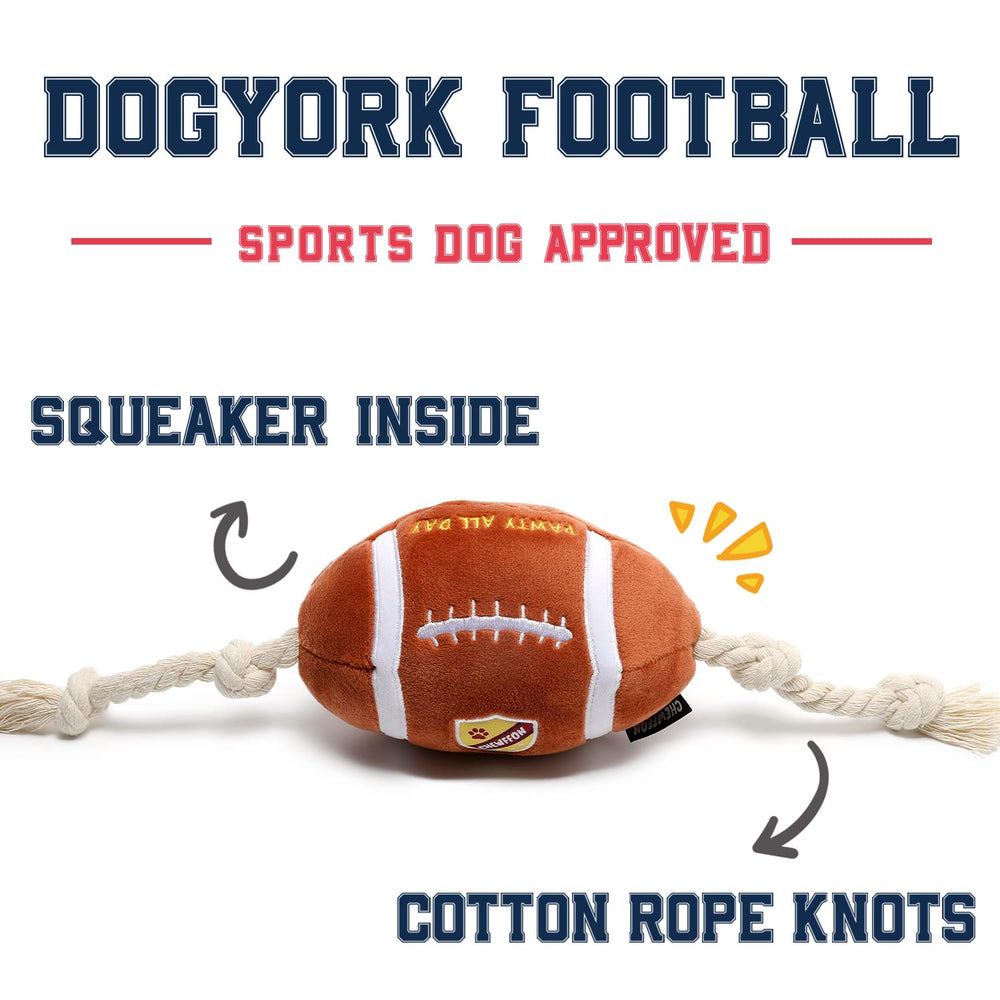 CHEWFFON fetch and tug ball with rope for supervised play