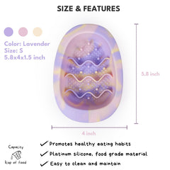 CHEWFFON silicone dog bowl massage dots separate kibble for extended mealtime