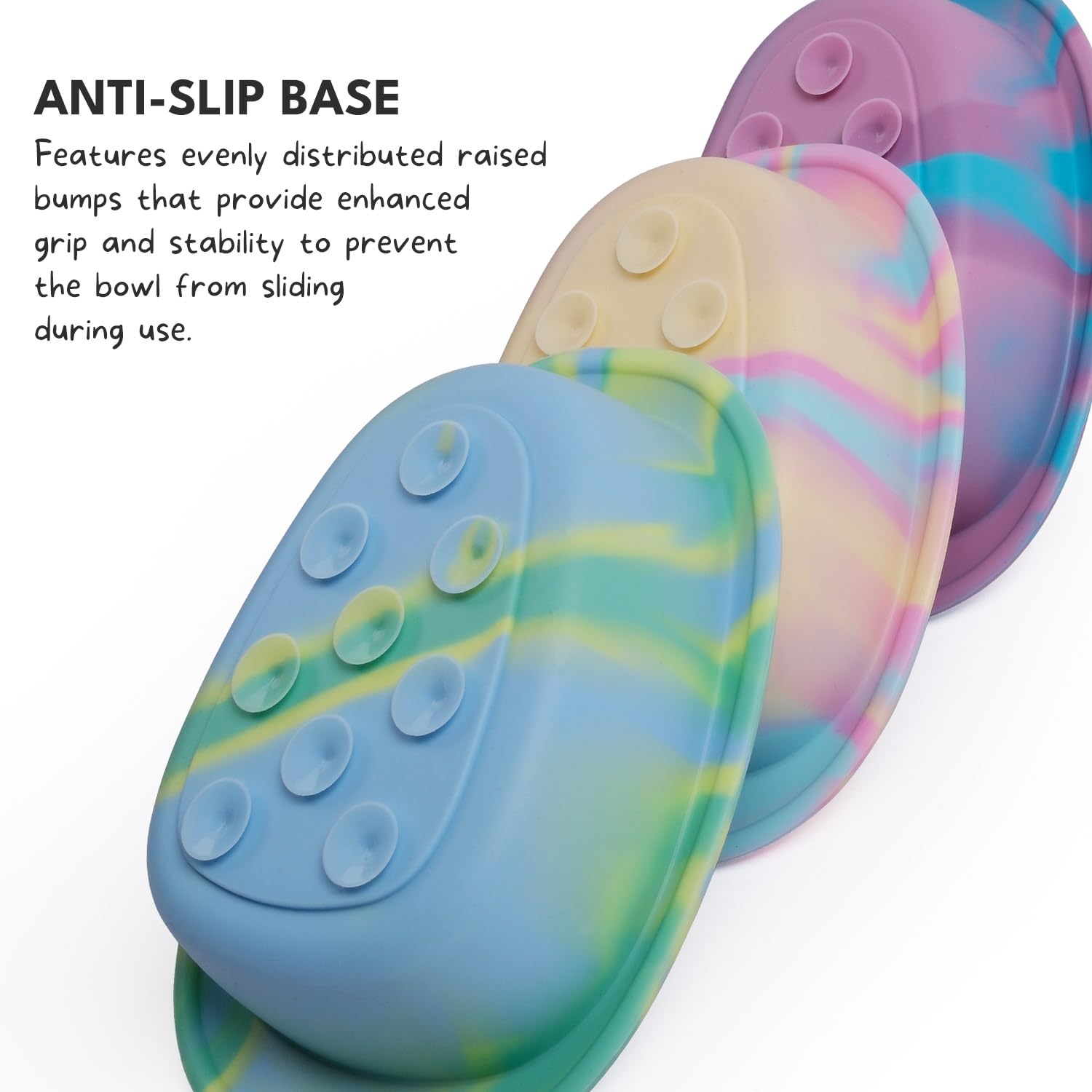 CHEWFFON suction cups base keeps the bowl stable during enthusiastic eating