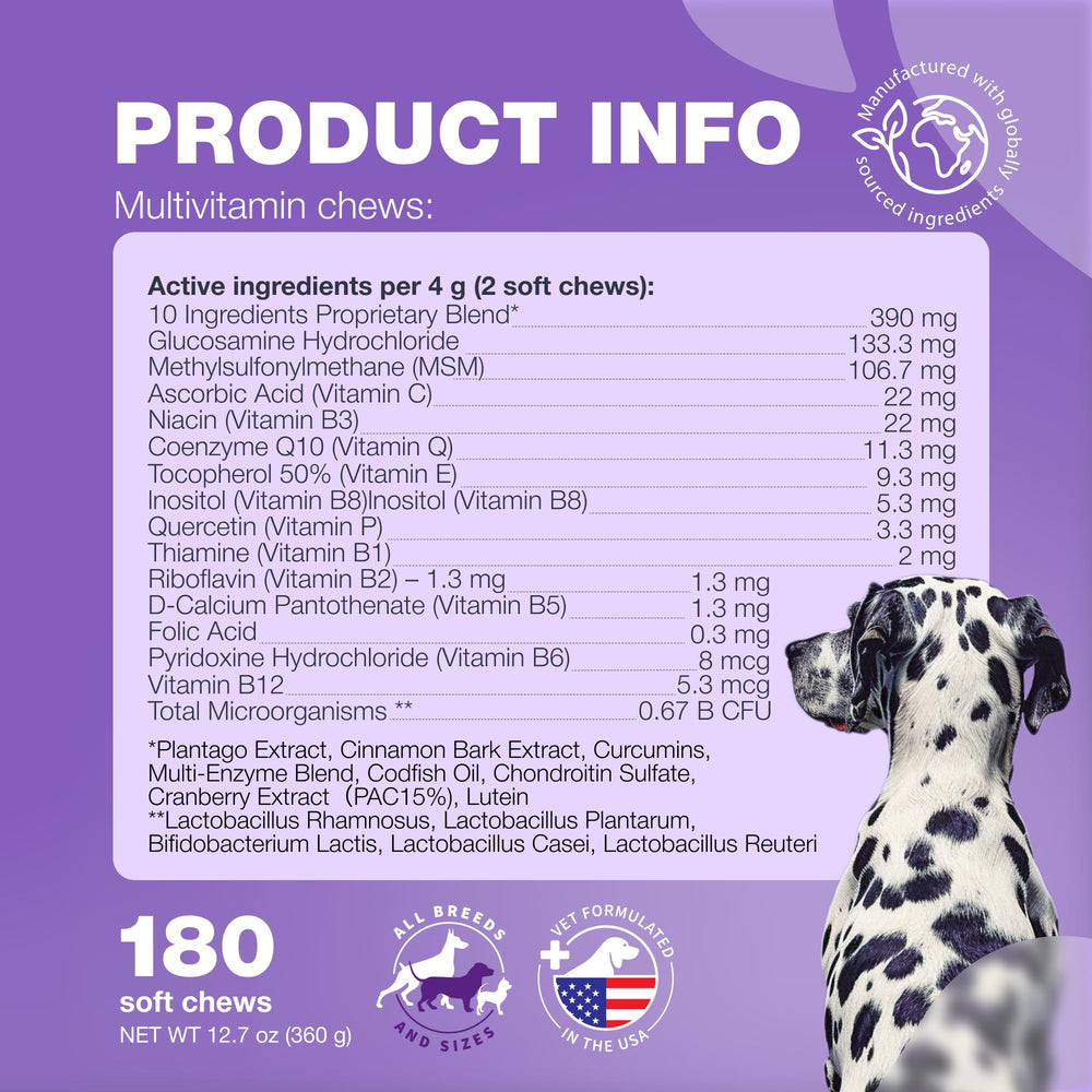 CHEWIA Dog Vitamins 15 in 1 enzyme-blend-closeup signals enzyme-assisted nutrient absorption