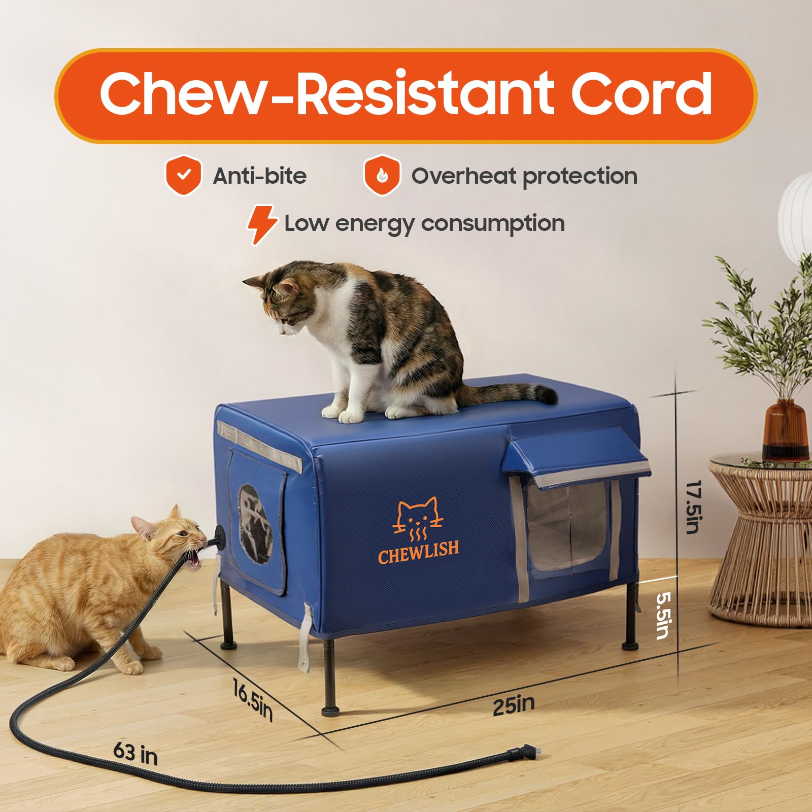 Chewlish foldable storage image shows easy, compact seasonal storage