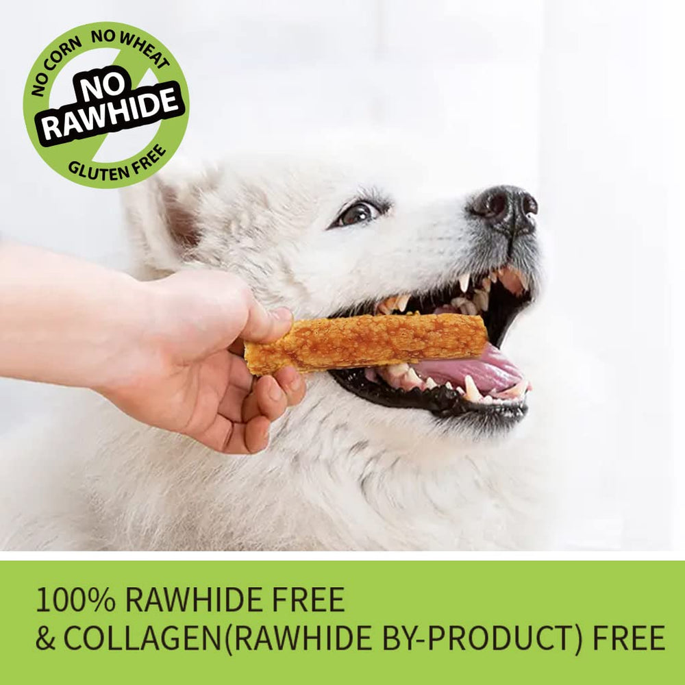 ChewRuffic Chicken Dog Chew Sticks wheat-free packaging on display